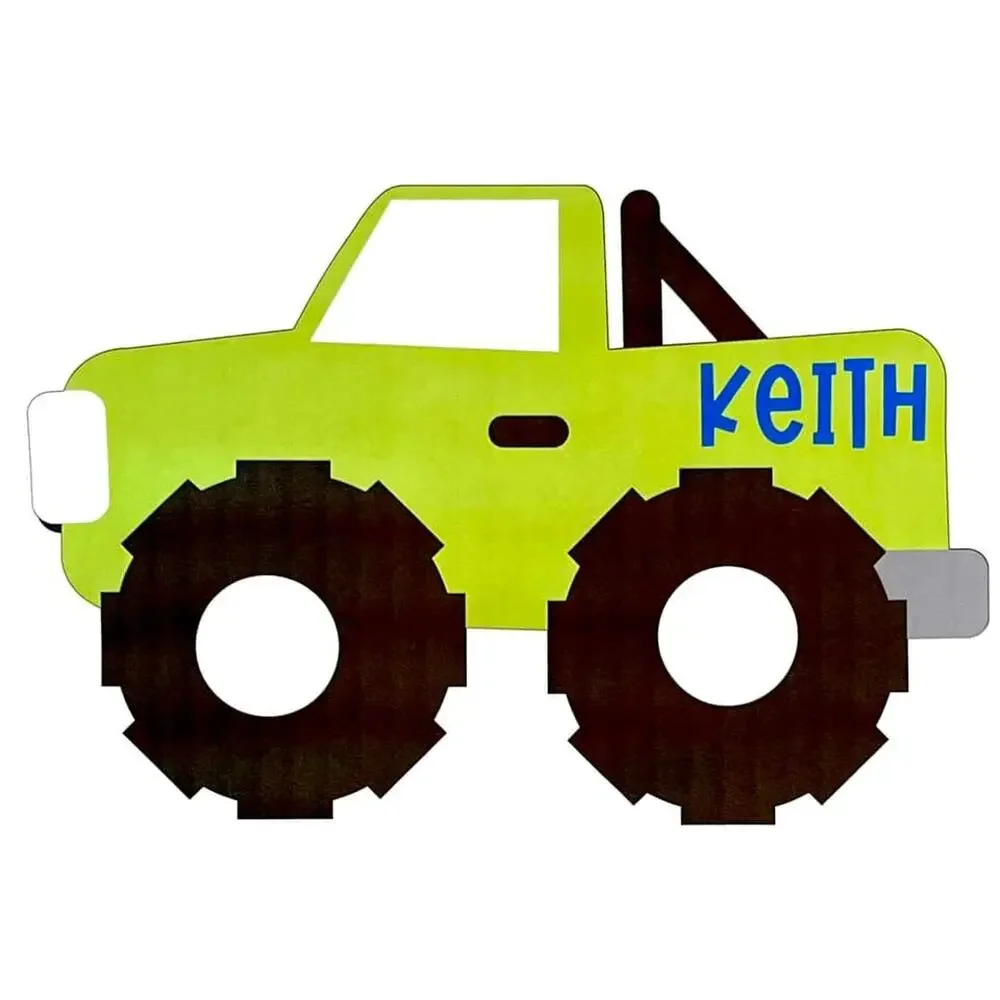 Monster Trucks & Tractors personalized. 16 x 16 linen cover only